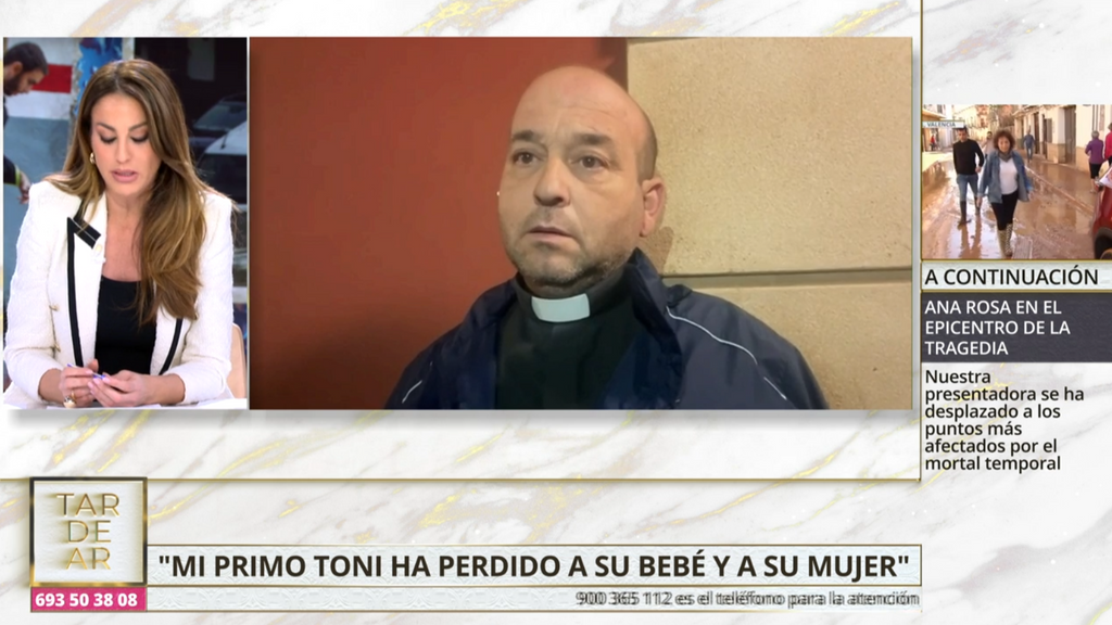 Cristóbal, primo de Toni, sobre la mujer y bebé fallecidos por la DANA