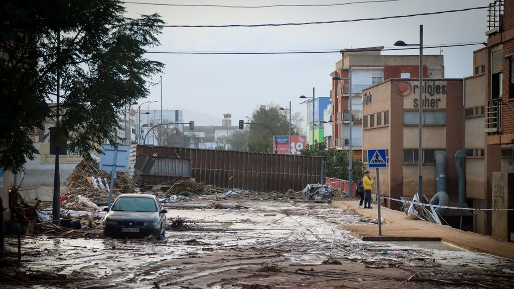 Imagen de la localidad de Torrent tras el paso de la DANA