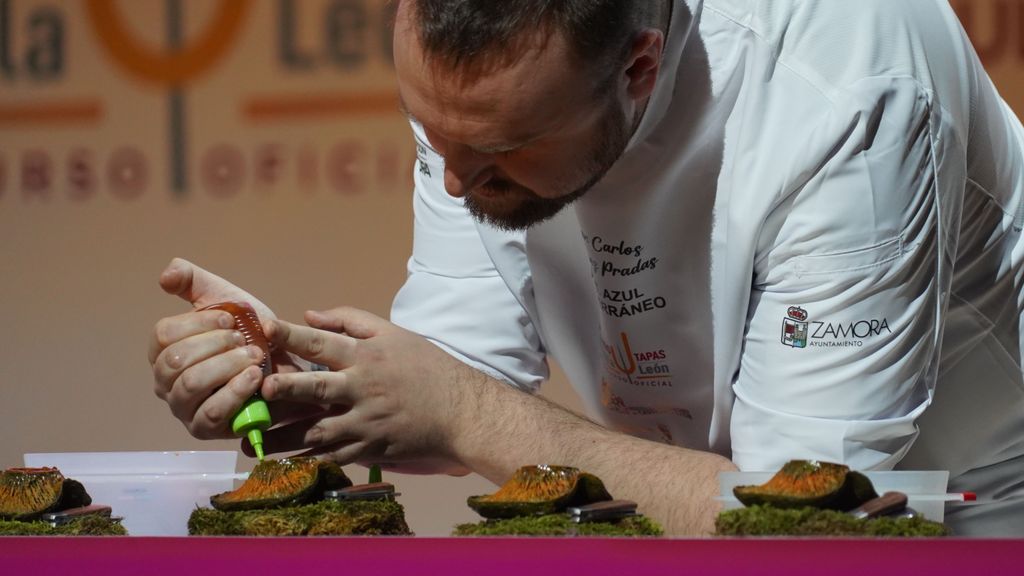 Juan Carlos Jiménez Pradas, del restaurante Azul Mediterráneo, de Valladolid, consiguió el Pincho de Oro