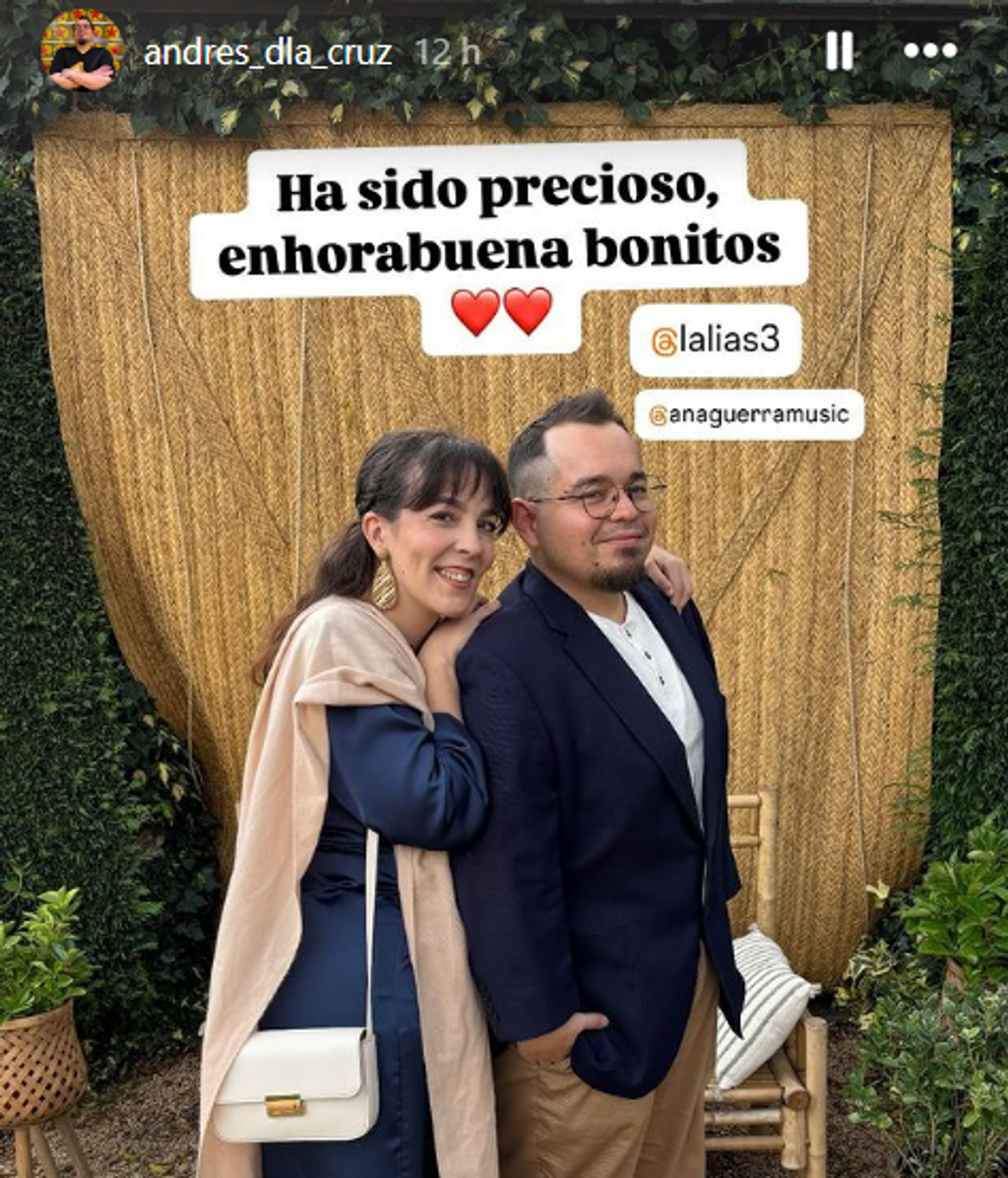 Andrés de la Cruz, en la boda de Víctor Elías