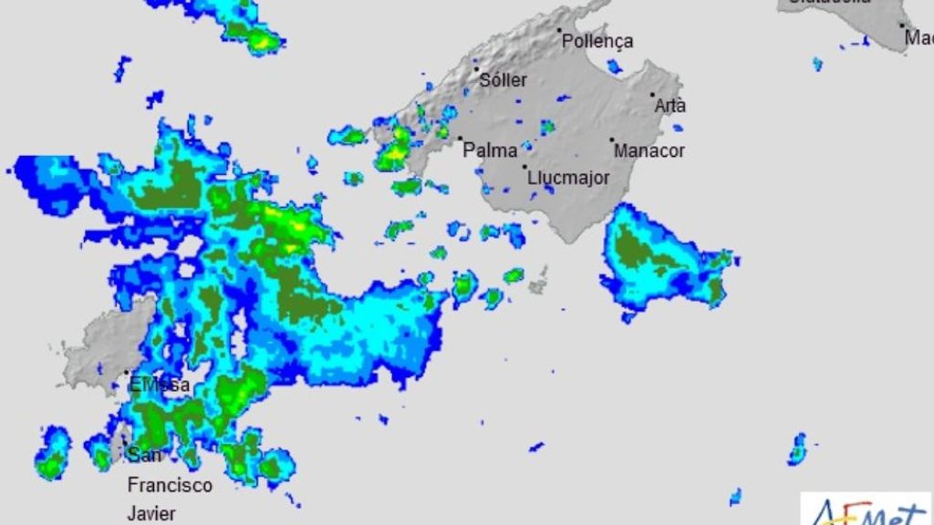 La DANA apunta a Baleares