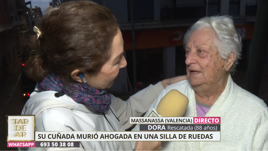 Dora, superviviente de la DANA, recuerda el horror de estar encerrada en la casa de su cuñada: "No la pudimos salvar"