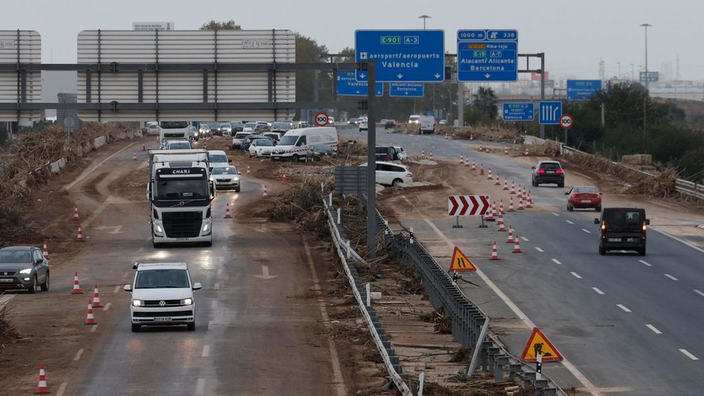 Imagen del pasado día 1 de la A-3 a la su paso por Godelleta (Valencia)