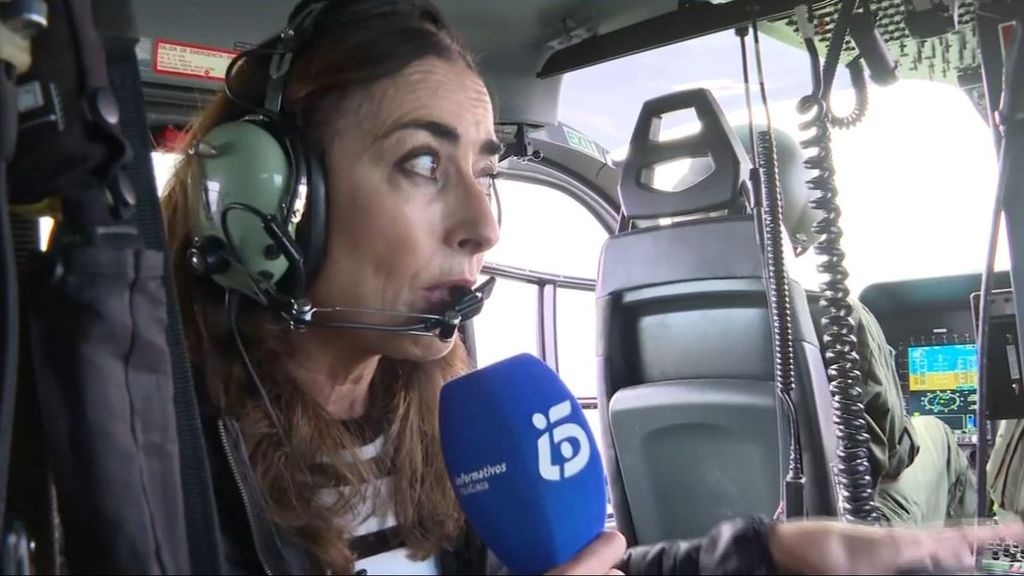 Malena Guerra, desde el helicóptero de la Guardia Civil