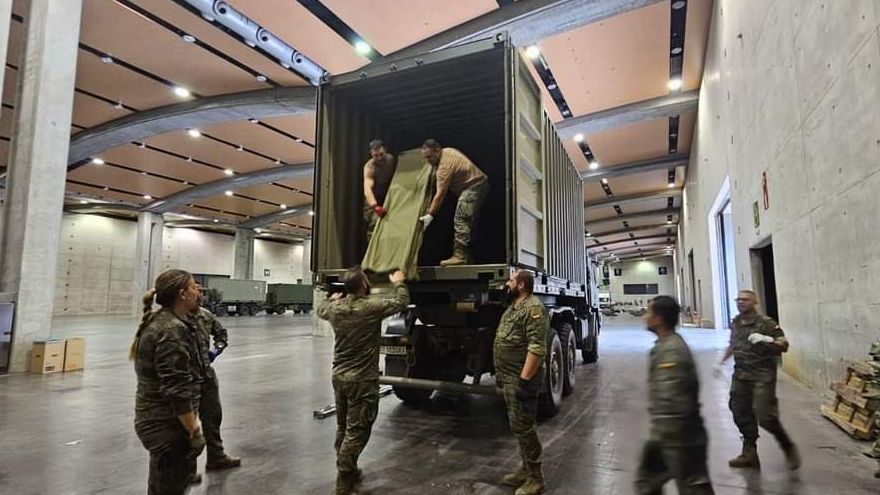 Trabajos para montar el destacamento