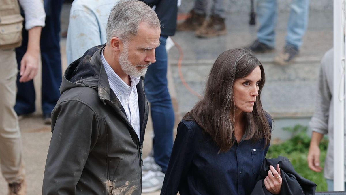 Letizia y Felipe a su llegada a Paiporta el pasado domingo