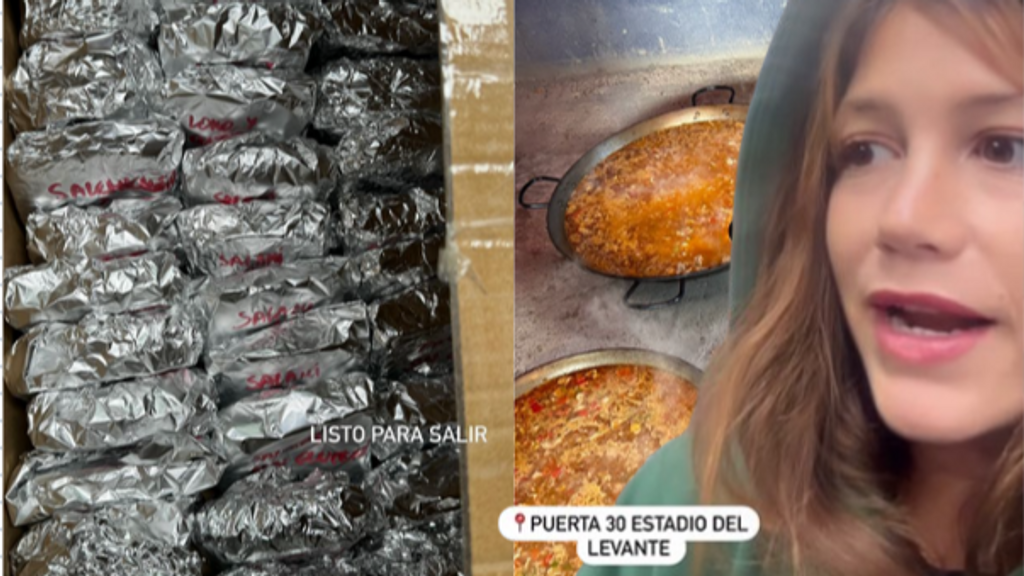 Miri Pérez cocinando para los afectados por la DANA en Valencia