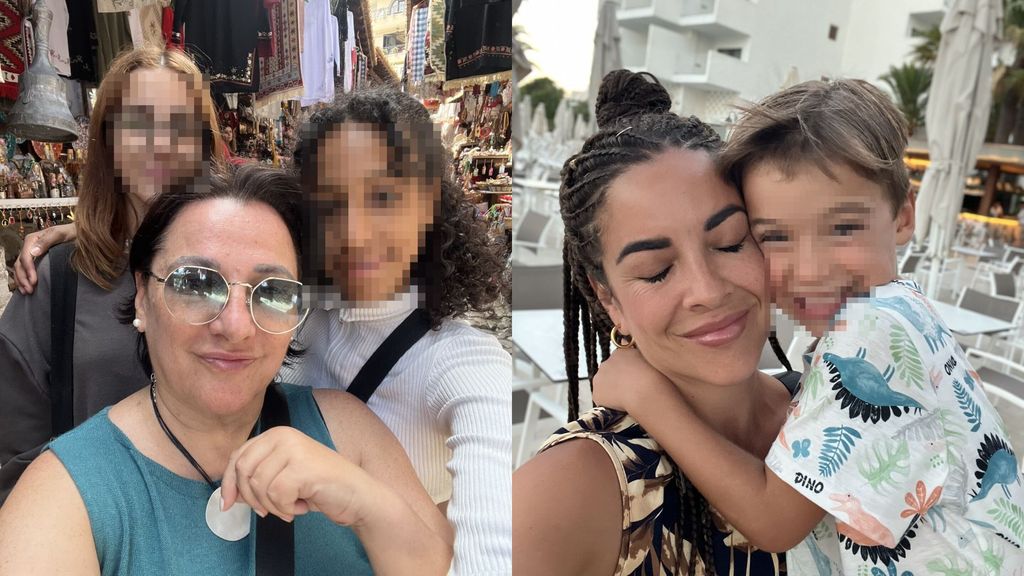 Rosa Maestro, Elena López y sus hijas e hijo