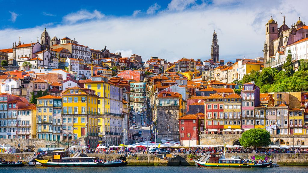 La ciudad vieja de Oporto, en Portugal