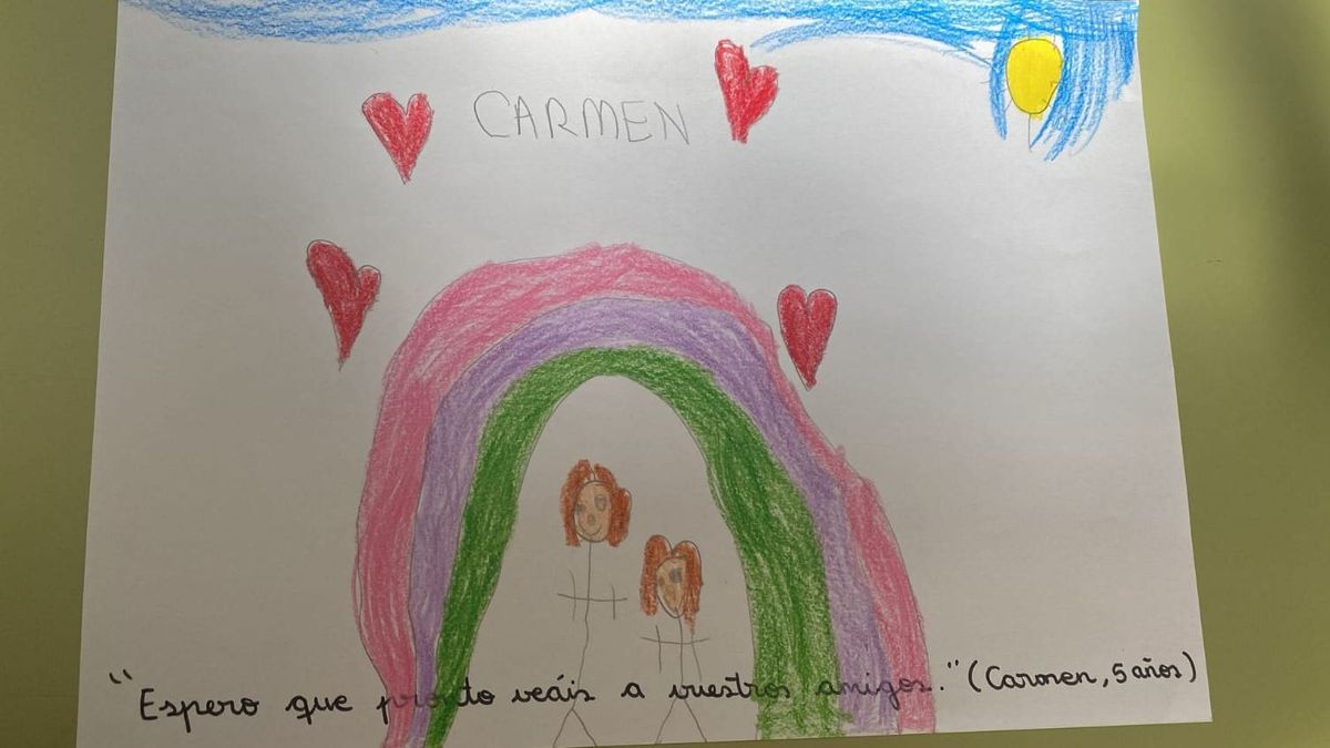 Dibujo de una niña gaditana con destino a Valencia