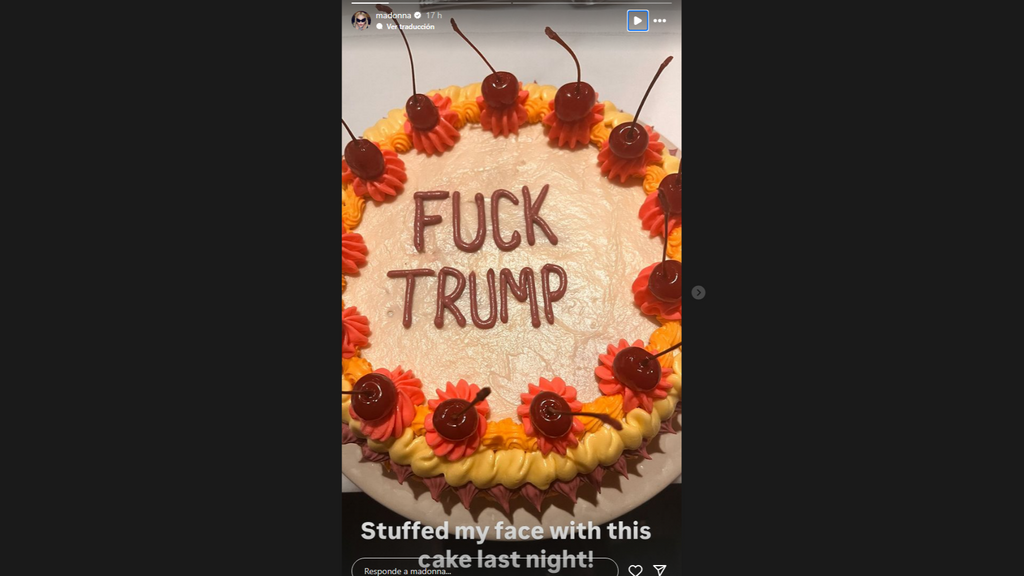 La tarta de Madonna que insulta a Trump