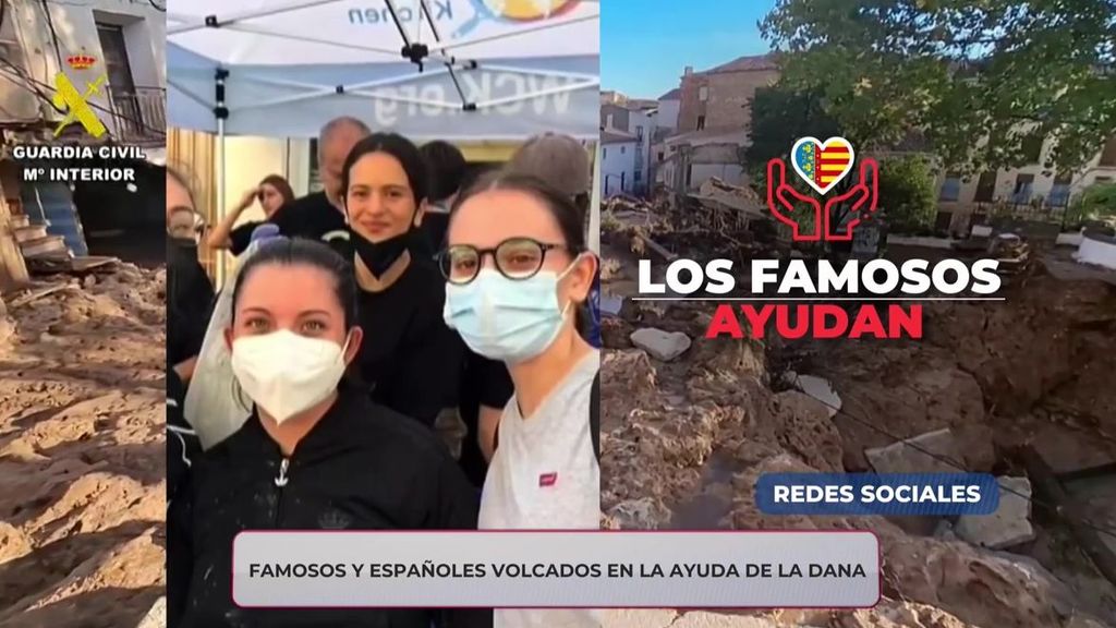 Rosalía ayudando a los afectados de la DANA