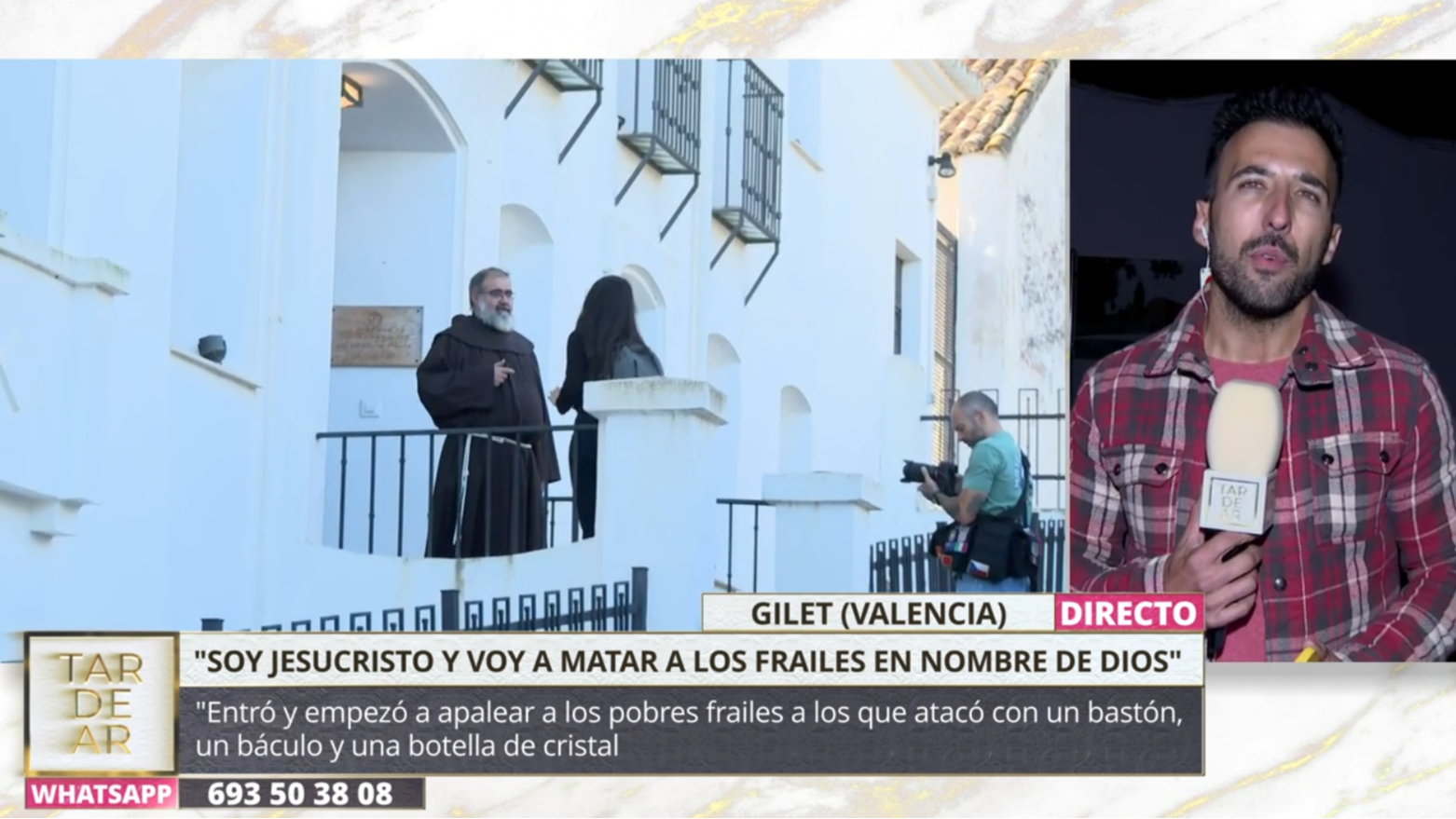 El reportero de 'TardeAR' desde el convento de Gilet