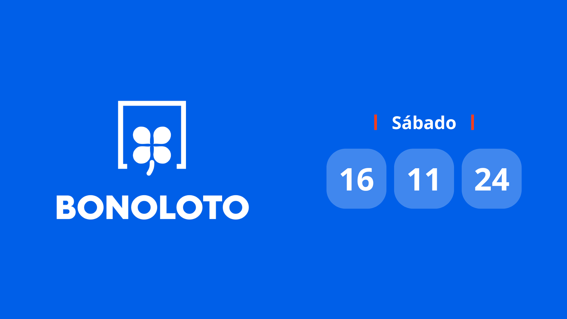 Resultado Bonoloto: comprobar número premiado hoy sábado 16 de noviembre de 2024 Resultado Bonoloto: comprobar número premiado hoy sábado 16 de noviembre de 2024