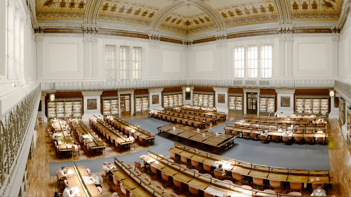 Sala de lectura de la Biblioteca Nacional de España