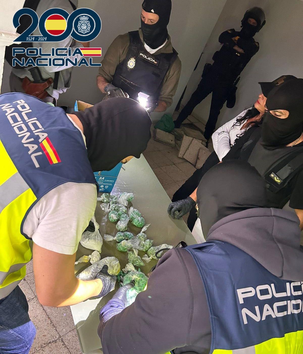 Un momento de la operación policial