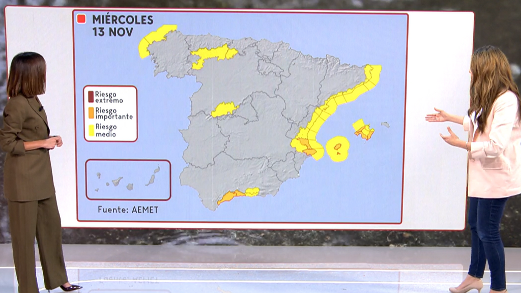 Una nueva DANA llega a España: el miércoles lloverá en zonas afectadas con hasta 40 litros por metro cuadrado