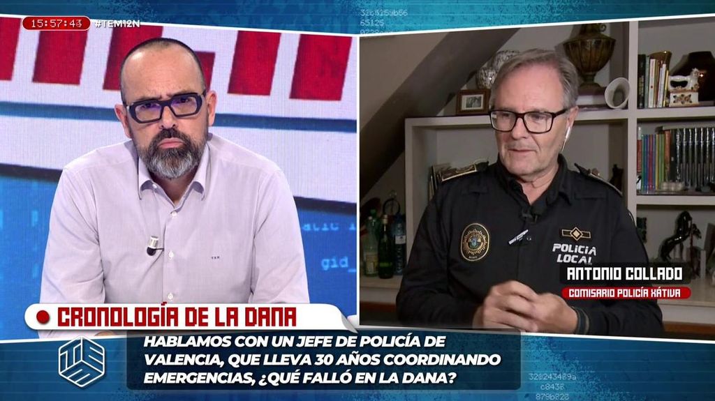 El comisario Antonio Collado, sobre la previsión de la DANA: "No hubo ningún tipo de información ni comunicado por parte del alcalde"