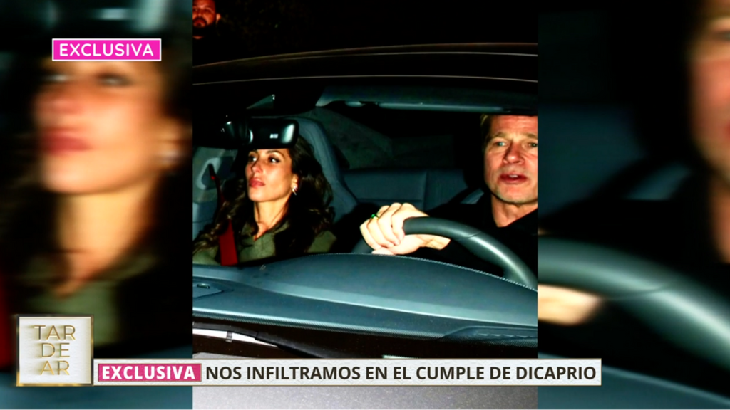 Brad Pitt y su novia Inés de Ramón en la fiesta del actor