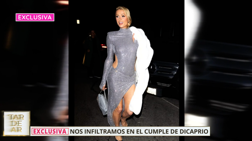 Paris Hilton llega a la fiesta de DiCaprio