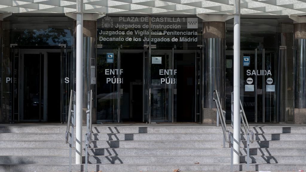 Entrada de los Juzgados de Plaza de Castilla de Madrid donde se instruye las causas contra Begoña Gómez