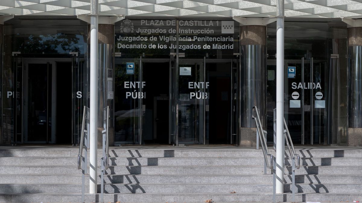 Entrada de los Juzgados de Plaza de Castilla de Madrid donde se instruye las causas contra Begoña Gómez