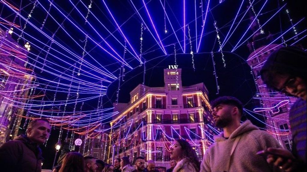 Foto de archivo del alumbrado navideño de Madrid