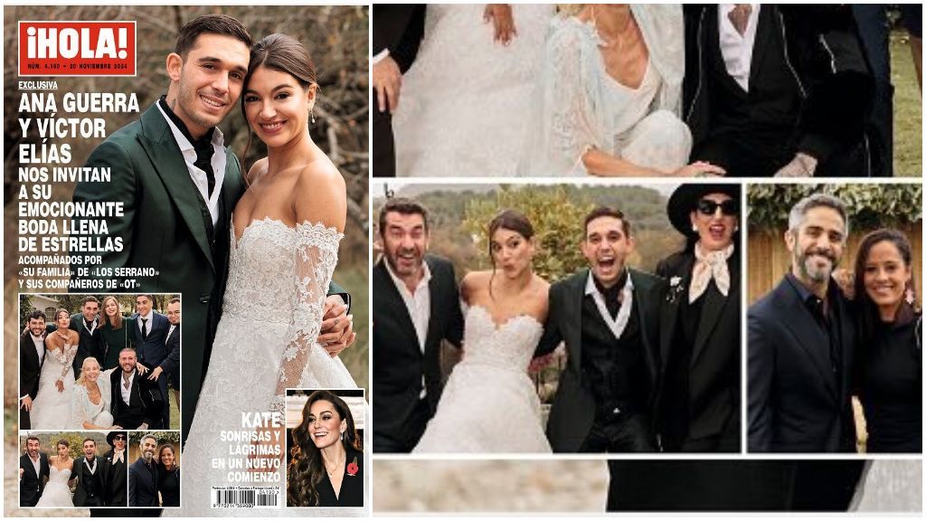 Roberto Leal y su mujer, en la boda de Rossy de Palma