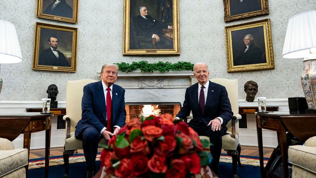 La reunión de Trump y Biden.