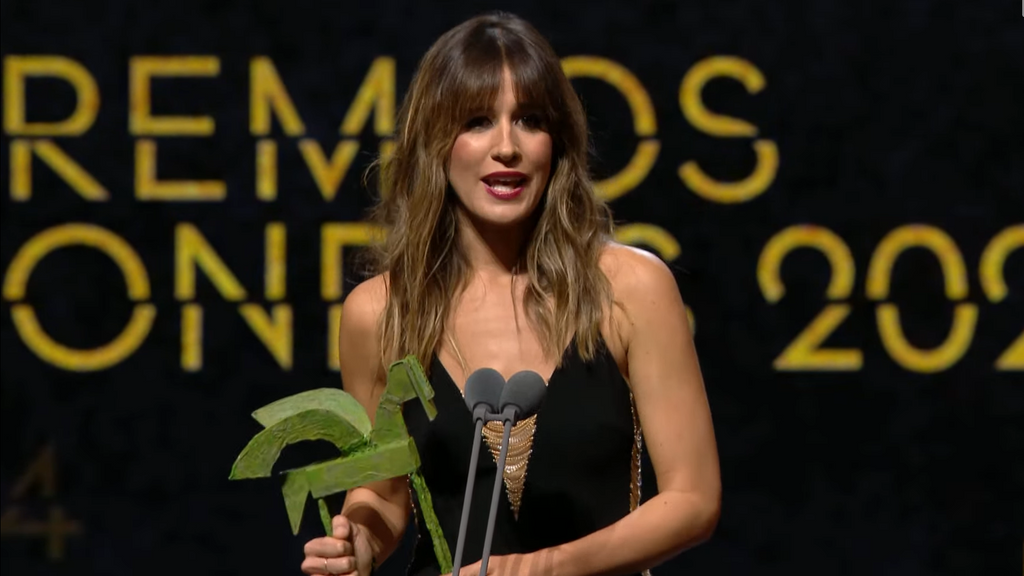 Isabel Jiménez, al recoger el Premio Ondas.