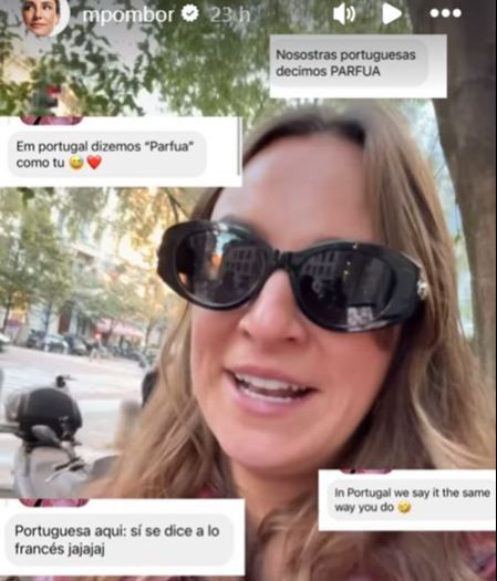 Captura de Marta Pombo en sus stories con comentarios de sus seguidores