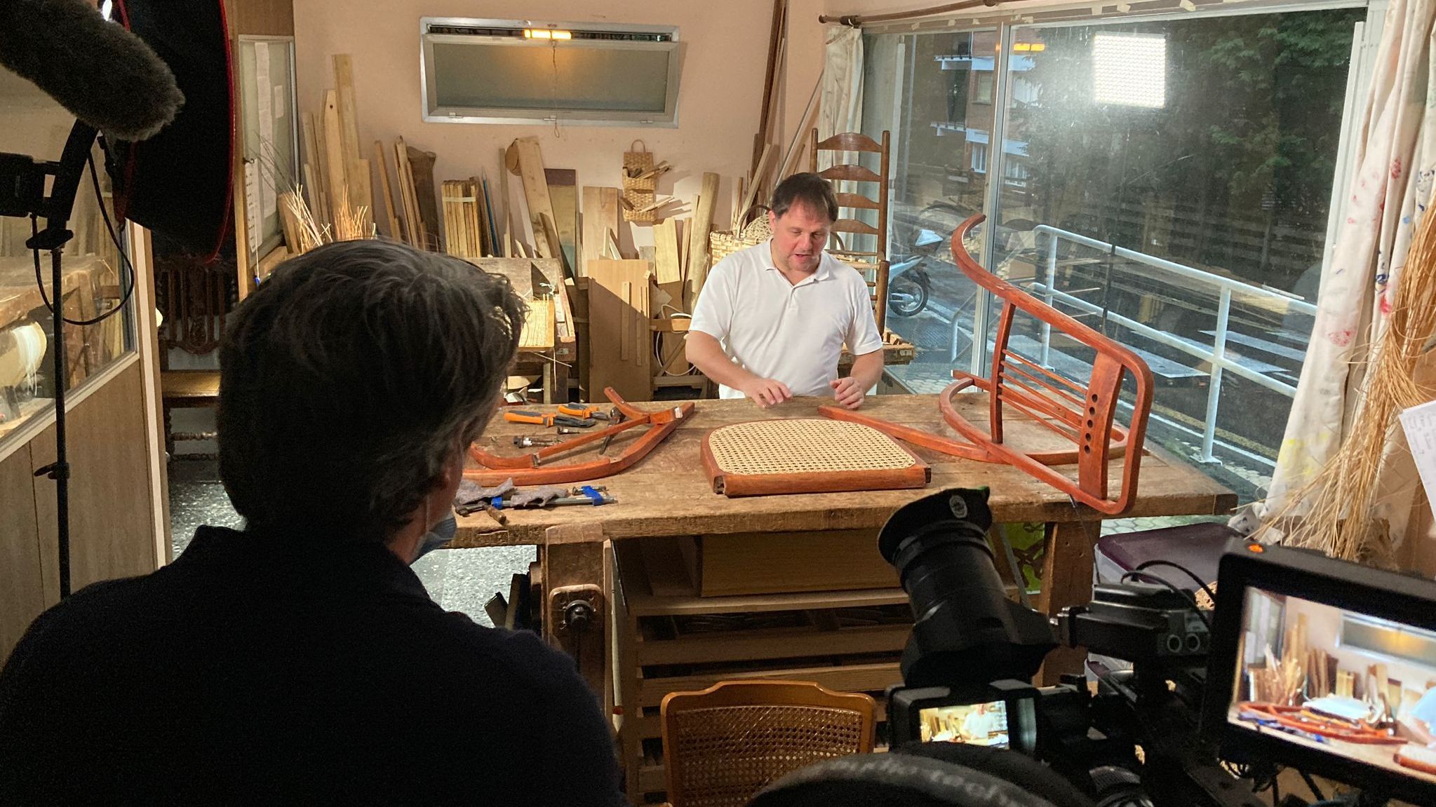 Daniel Lizarralde durante el rodaje