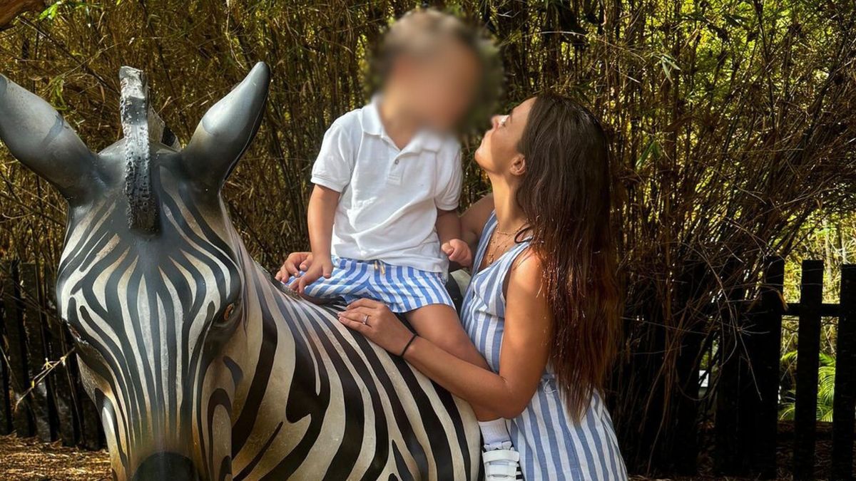 Captura de Marta Peñate con su sobrino subida a redes sociales