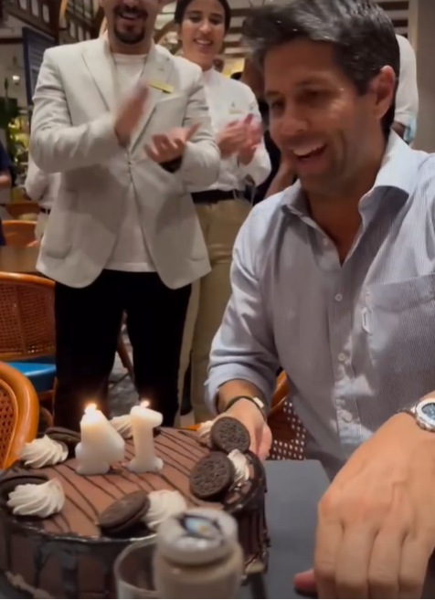 Fernando Verdasco en la celebración de su cumpleaños