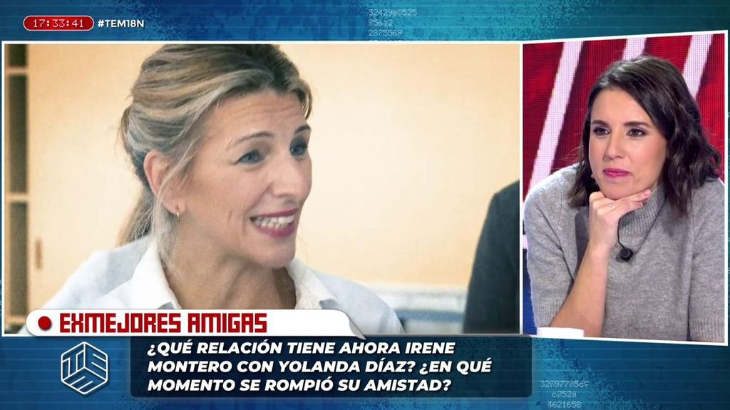 Irene Montero se pronuncia sobre su no relación con Yolanda Díaz: "No nos hablamos en absoluto"