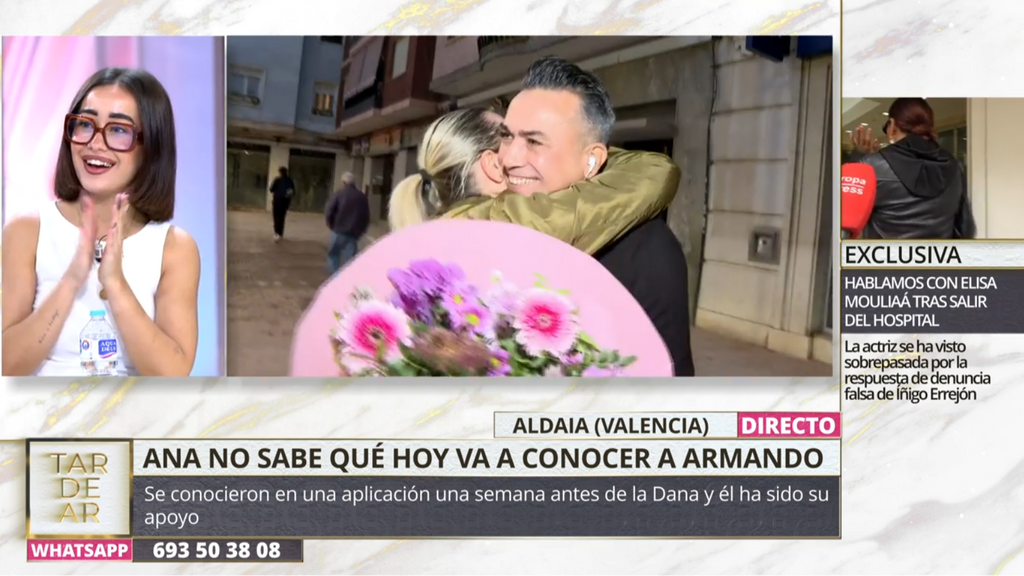 El tierno encuentro entre Armando y Ana, que se ven por primera vez tras la DANA