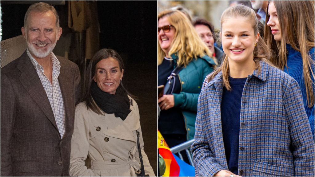 Felipe, Letizia y Leonor, en un montaje fotográfico