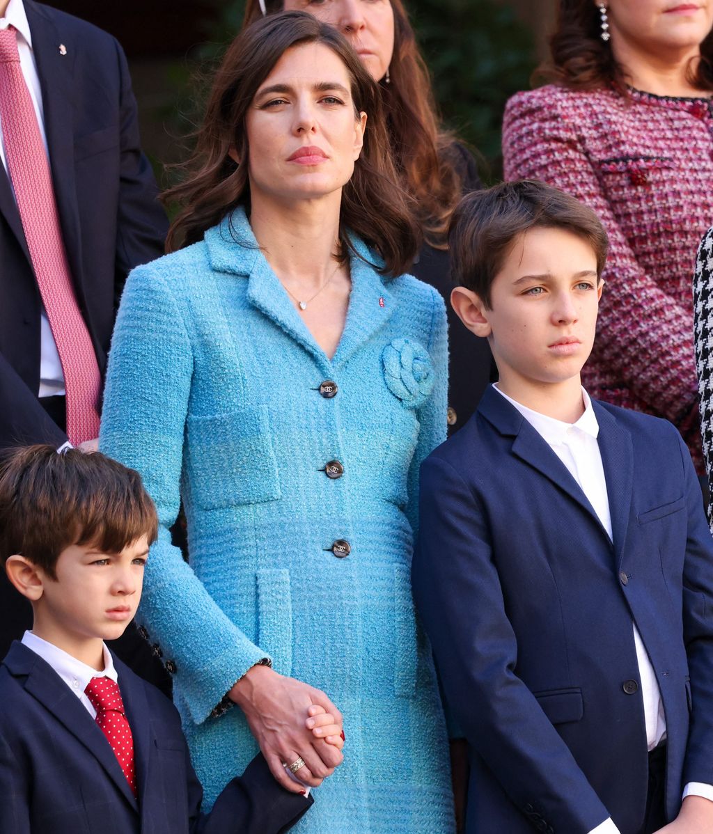 Carlota Casiraghi junto a sus hijos en el Día Nacional de Mónaco