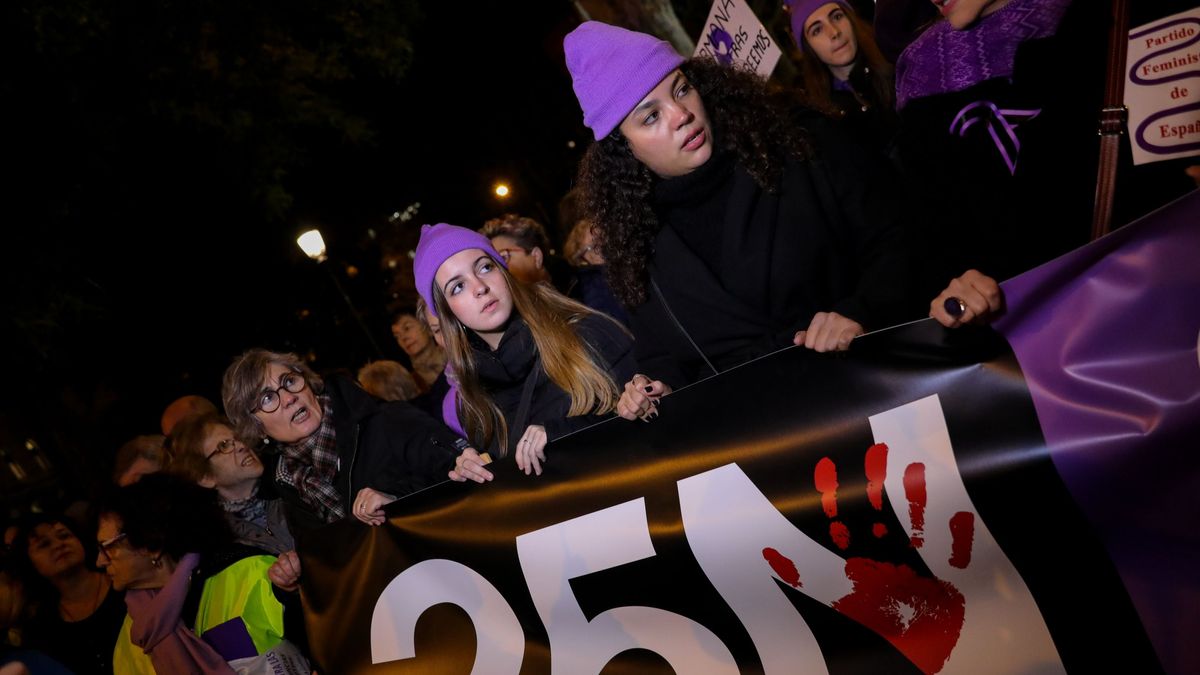 Imagen de archivo de la manifestación en Madrid con motivo del Día Internacional para la Eliminación de la Violencia contra las Mujeres