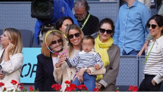 Rafa Nadal Jr., en un partido de su padre en la Caja Mágica