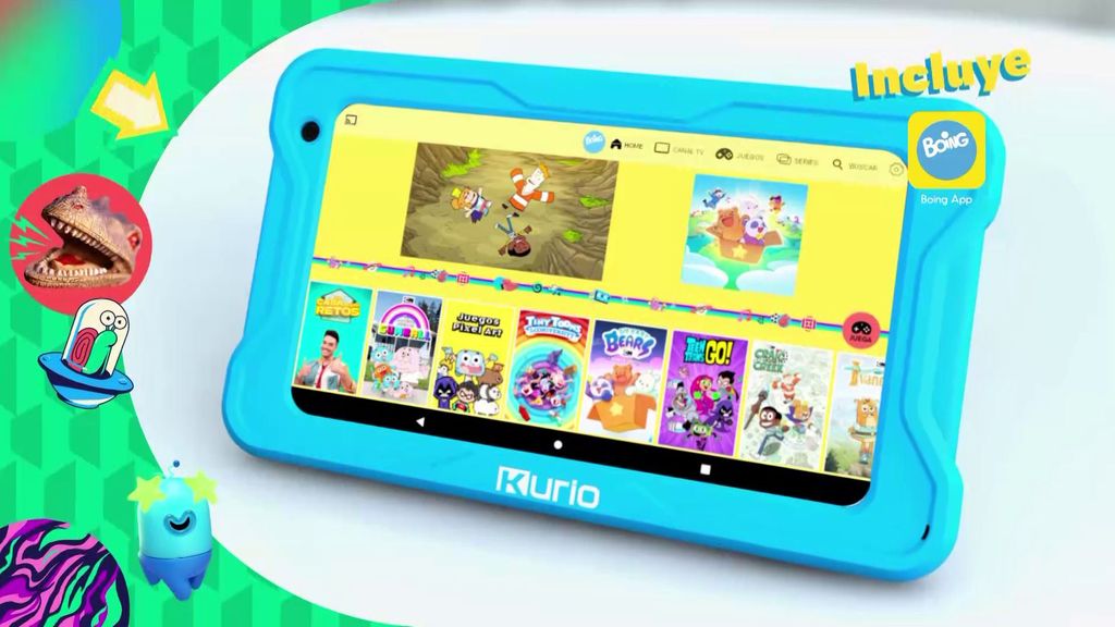 Boing Tablet Kurio para niños con contenidos de Boing