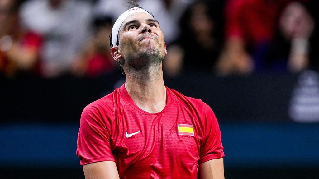 EuropaPress 6352488 rafael nadal of spain reacts against botic van zandschulp of netherland