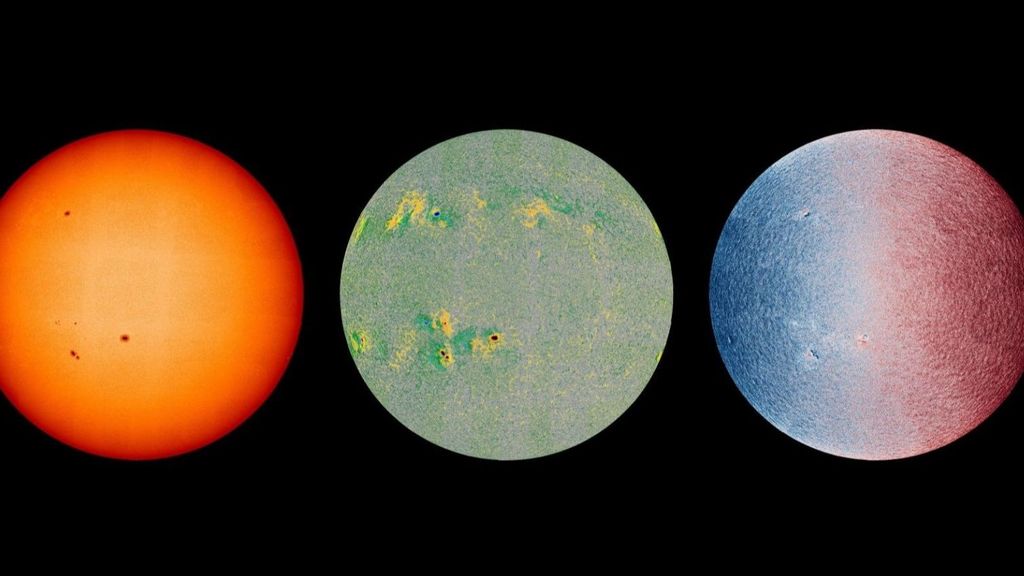 Three new images from the Solar Orbiter mission reveal details of the Sun's surface.