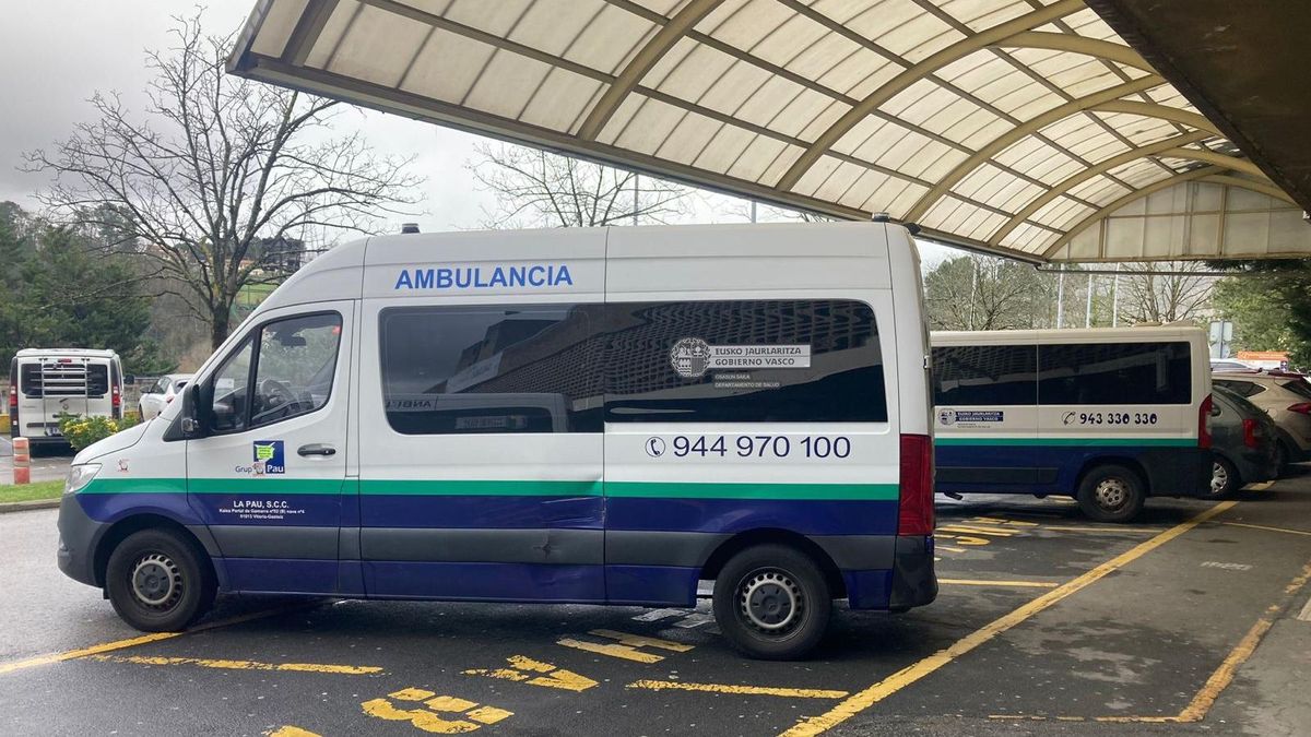 Una ambulancia aparcada en un hospital vizcaíno