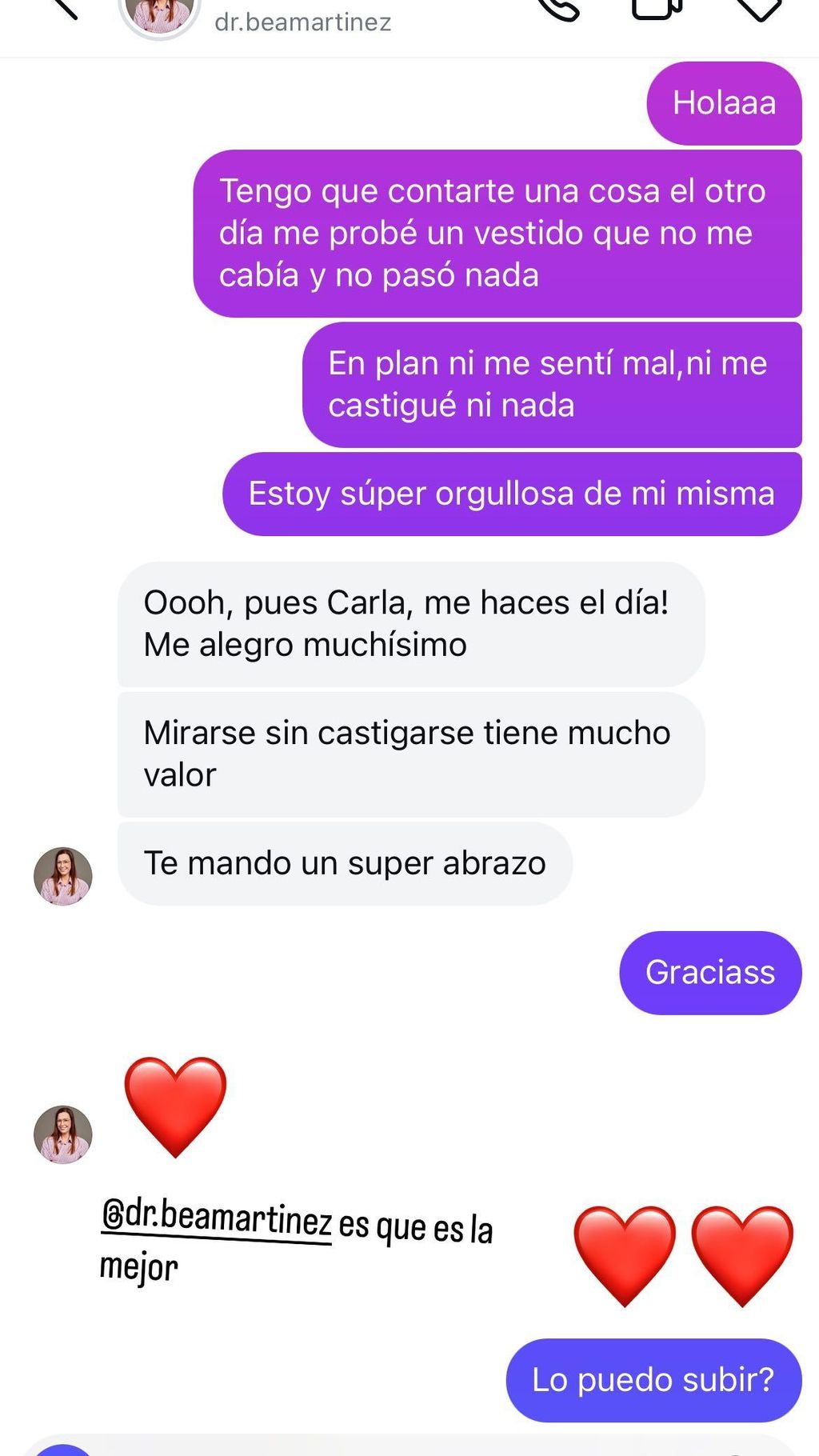 El mensaje de superación de Carla Vigo