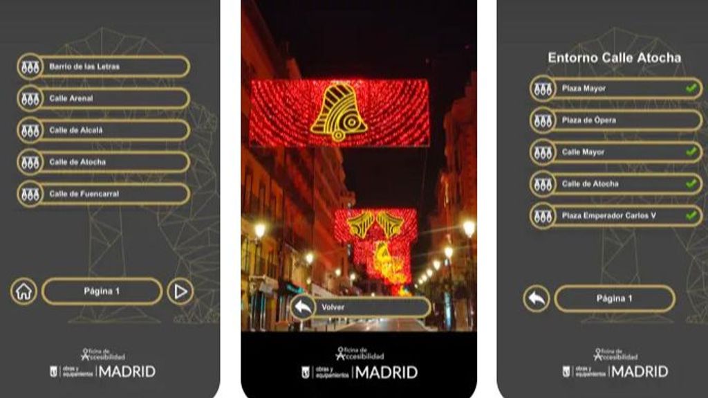 Imágenes de la app 'Navidad Accesible'