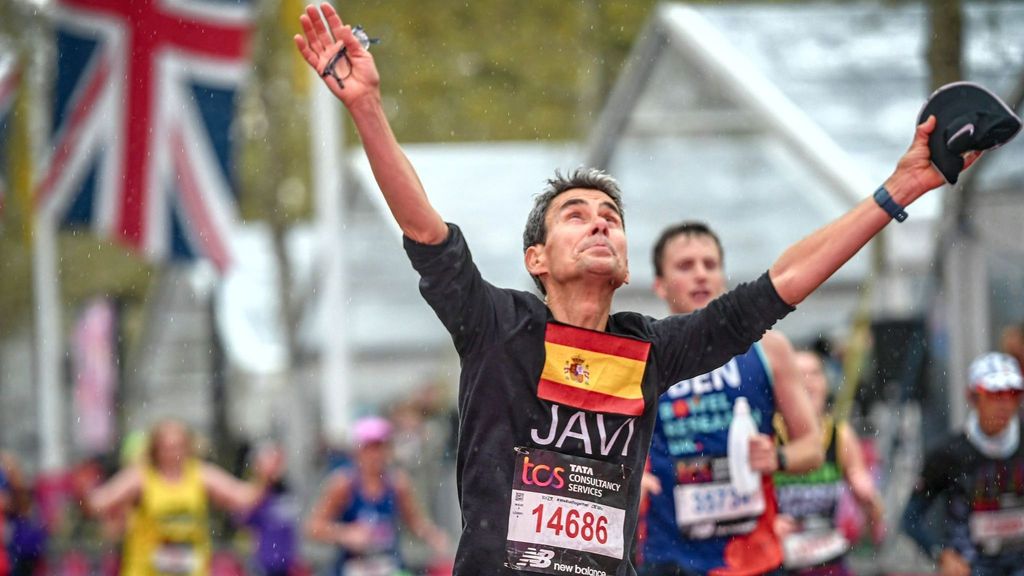 Javier Hortelano durante una de sus carreras.