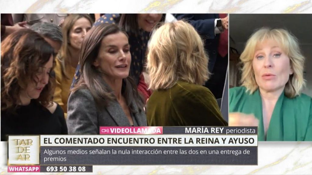 María Rey desmiente el frío encuentro entre Letizia y Ayuso en una entrega de premios