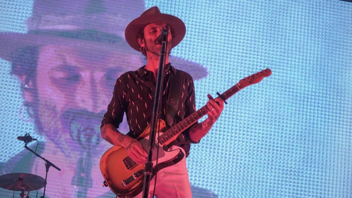 El cantante Leiva durante un concierto.