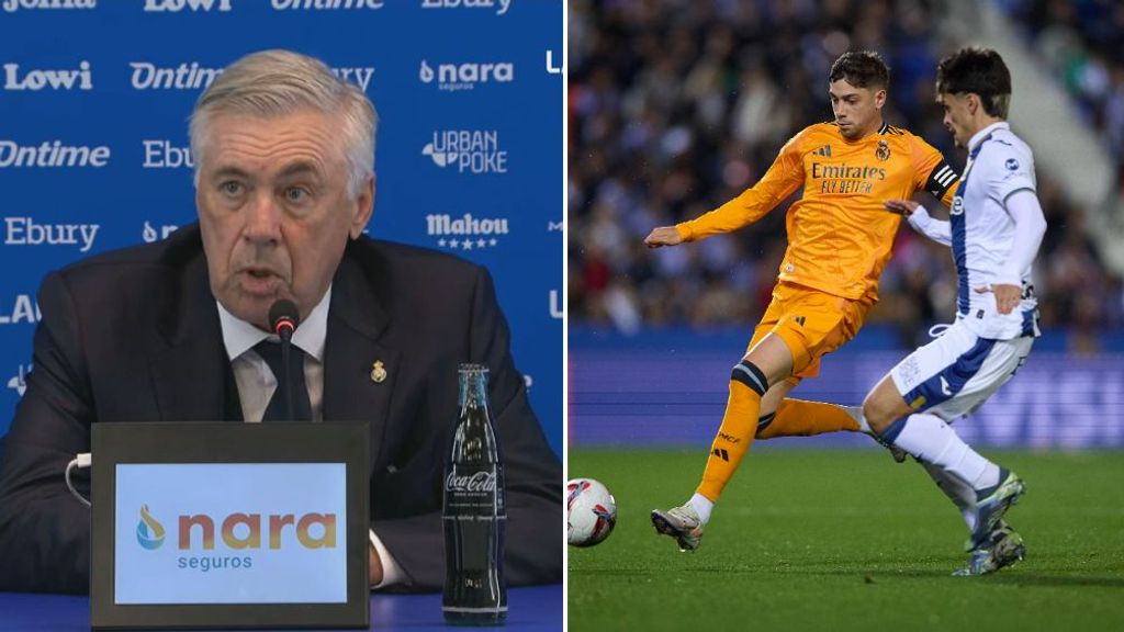 Carlo Ancelotti quedó encantado con Fede Valverde como lateral